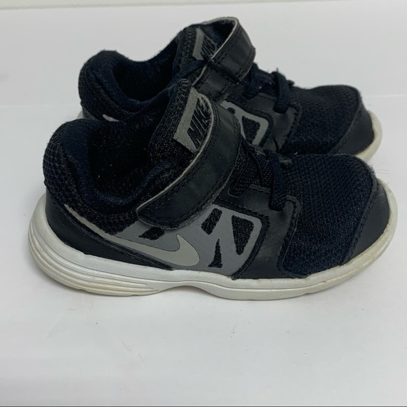 Nike Downshifter | Infant Size 7C | Black/Gray Baby Sneakers Shoes - Picture 3 of 9